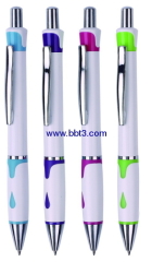 Promotional plastic ballpen with metal clip