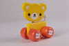 Cartoon bell car- bear wooden toys