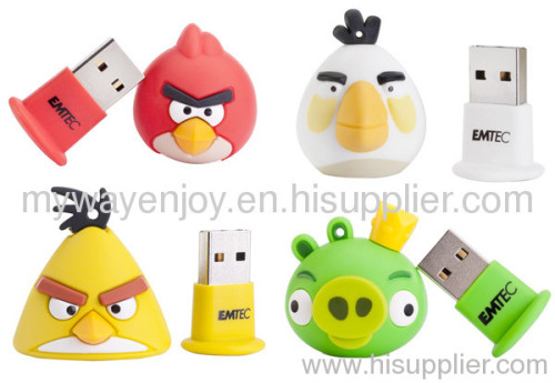 8gb Cartoon angry birds usb flash drive/animal shape usb memory drive