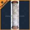 natural white marble column