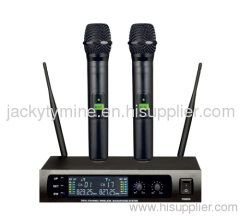 UHF dual 16 channels wireless microphone