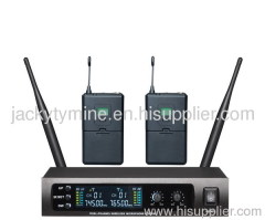 UHF dual 16 channels wireless microphone