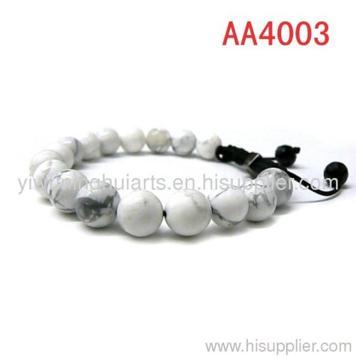 fashion design white bead shamballa bracelet