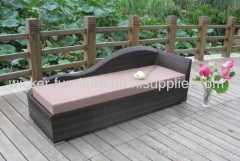 Outdoor leisure wicker chaise lounge