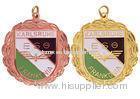 Brass / Copper / Pewter Custom Awards Medals with Soft Enamel, Gold / Copper Plated