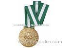 Silver and Gold Plating 3D Sport Medal with Long Ribbon for Sport Meeting, Holiday, Awards