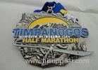 Zinc Alloy Die Casting Iron or Brass or Copper Timpanogos Half Marathon Medal with Glitter