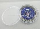 Metal Air Force One Coin / Zinc Alloy Personalized Enamel Coins with Antique Silver Plating