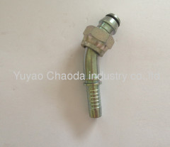 45° METRIC FEMALE 24° CONE L.T.SWAGED HOSE FITTING
