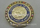 Gold Plating Personalized Navy Coin for Awards / Souvenir / Holiday, Rope Edge Coin