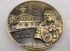 Customized Both Sides 3D Brass / Copper / Zinc Alloy Memorial Coin with Antique Gold, Nickel, Brass