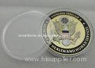 Gold Plating Zinc Alloy / Pewter / Brass American Health & Human Service Personalized Coins