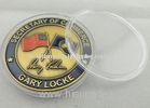 2D or 3D Antique Gold Plating Gary Locke Personalized Coins for Awards, Souvenir, Military