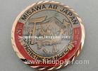 3D Antique Copper Plating Brass American Personalized Coins for Awards, with Diamond Cut Edge