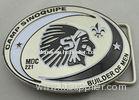 Camp Sinoquipe Belt Buckle with soft Enamel, Zinc Alloy Custom Made Men Buckles with Misty Nickel Pl