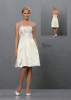 Strapless Knee Length Wedding Dress