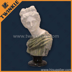 mixed-color marble male bust