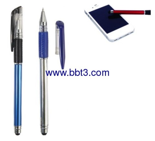 Promotional gel ink pen with stylus top