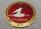 Custom Imitation hard enamel Transparent Badge, Zinc Alloy Souvenir Badges with Gold Plated