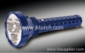 JY-7770 Blue three LED big head rechargeable flashlight