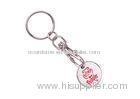 Soft Enamel Supper Market Trolley Coin with Nickel Plating and Key Chain Attached