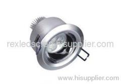 270Lm Ip20 Aluminium 3w Led Down Light Fixtures For Exhibition Stands, REX-D023-3W/9W9