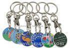 High Quality Supper Market Iron / Brass / Copper Trolley Coin with Key Chain