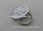 Button Shape Metal Custom Zinc Alloy, Pewter, Aluminum Key Chains with Brass Stamped