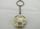 Double Sided Zinc Alloy Antique Gold Plating 3D Key Chain, Promotional Keychain