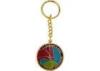 Gold Plating Zinc Alloy Metal Key Chain, Promotional Keychain with Epoxy, Custom Logo