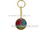 Gold Plating Zinc Alloy Metal Key Chain, Promotional Keychain with Epoxy, Custom Logo