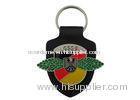 GSG9 Personalized Leather Keychains, Promotional Keychains With Logo with Soft Enamel Emblem