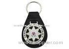 3D German Military Police Leather Key Chain, Zinc Alloy Personalized Leather Keychains with Soft Ena