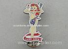 Lady Luck Hard Enamel Pin, Zinc Alloy Hard Enamel Pin with Black Nickel Plating