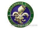 Metal Zinc Alloy Celebrate Service Lapel Pin, Soft Enamel Pins with Rhinestone, Gold Plated