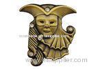 High Quality Promotional Zinc Alloy Metal 3D Lapel Pin, Custom Rhinestone Pinswith Antique Gold Plat