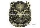 Zinc Alloy, Iron, Brass Antique Brass Plating OMS PiSEK 3D Lapel Pin without Soft Enamel