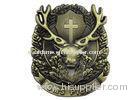 Zinc Alloy, Iron, Brass Antique Brass Plating OMS PiSEK 3D Lapel Pin without Soft Enamel