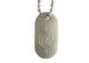Brass Stamped Personalized Dog Tag Necklaces, Re Dog Tag With Misty Nickel And Nickel Color Ball Cha