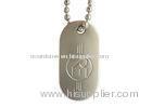 Brass Stamped Personalized Dog Tag Necklaces, Re Dog Tag With Misty Nickel And Nickel Color Ball Cha