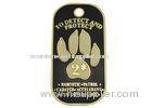 Zinc Alloy, Aluminum, Stainless Steel Metal Personalised Dog Tags With Synthetic Enamel, Gold Platin