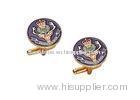 Custom Made Cuidich Right Cufflink, Metal Cufflinks With Brass Stamping With Soft Enamel, Gold Plati