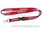 Single Side Woven Lanyard, Name Badge Promotional Lanyards With Metal Hook