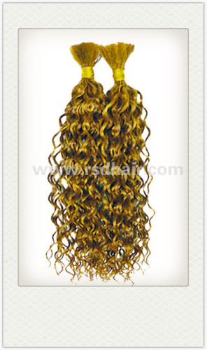 multicolor curly human hair bulk