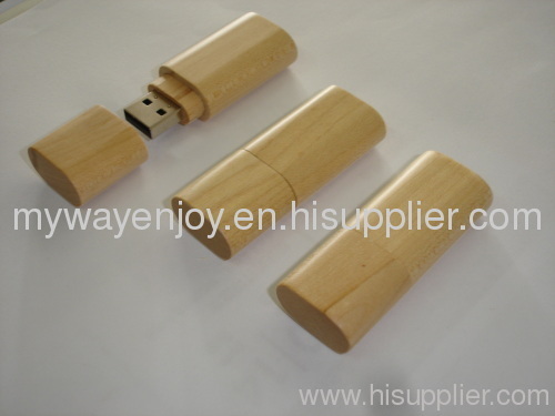 Fashion wooden/bamboo usb memory stick with with engraved logo for promotion