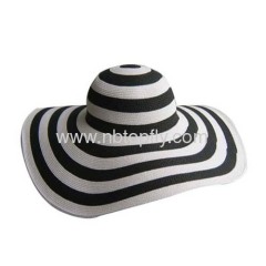 hot style toyo paper braid stripe sun big brim hats