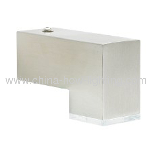 LED Wall Light IP44 with Clear PC Shade Steel Stain