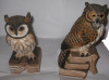 Lively Owl carved Wooden Decoration