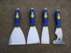4pcs Dual color putty knife scraper paint with Metal cap comfortable grip handle