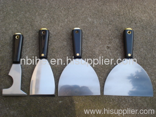 stainless steel 4pcs putty knife with Metal capplastic handl